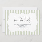 Groene Streep Frame Save the Date (Voorkant)