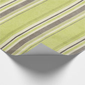 Groene streep Gestreepte Strepen Verpakkingsdocume Cadeaupapier (Hoek)