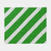 Groene Streep Glitter Fleece Deken (Voorkant (Horizontaal))