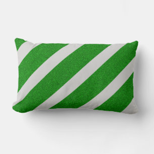Groene Streep Glitter Kussen