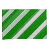 Groene Streep Glitter Kussensloop (Voorkant-Rechts)