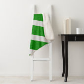 Groene Streep Glitter Sherpa Deken (In situ)