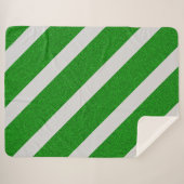 Groene Streep Glitter Sherpa Deken (Voorkant (horizontaal))