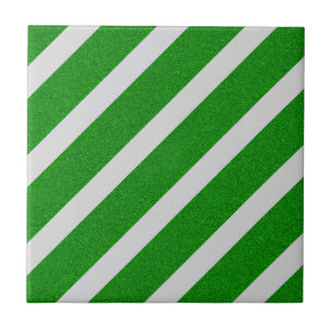 Groene Streep Glitter Tegeltje