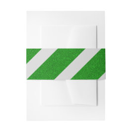 Groene Streep Glitter Uitnodigingen Wikkel