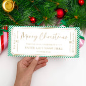 Groene Streep Kerstcadeaubon Card Kaart