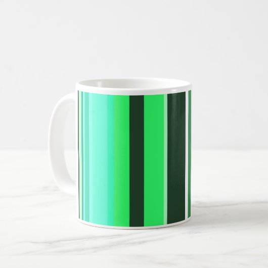 GROENE STREEP KOFFIE MOK (Voorkant links)