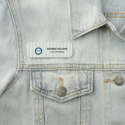 groene streep Logo Personeelslid Magnetisch  Naamplaatje (In situ)