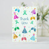 Groene streep longtransplantaat bedankkaart (Staand voorkant)