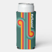 Groene Streep Loop met Naam Seltzer Blikjeskoeler (Seltzer Voorkant)