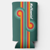 Groene Streep Loop met Naam Seltzer Blikjeskoeler (Achterkant)