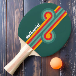 Groene Streep Lus met Naam Tafeltennisbatje