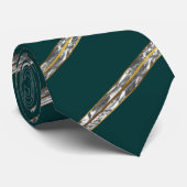 Groene streep stropdas (Opgerold)