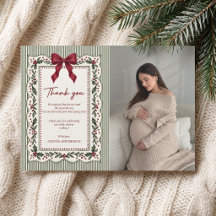 Groene streep Winter Kerst Thema Baby Shower