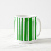 Groene streepjescode koffiemok (Voorkant rechts)