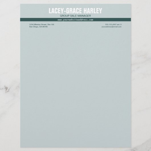 Groene strepe grijze professionele centrumaandacht briefhoofd ontwerp (Voorkant)