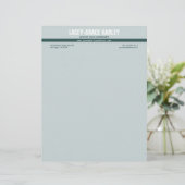 Groene strepe grijze professionele centrumaandacht briefhoofd ontwerp (Staand voorkant)