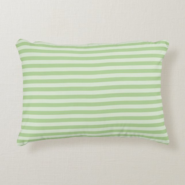 Groene Strepen Accent Kussen (Voorkant)