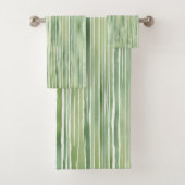 Groene Strepen Bad Handdoek (Insitu)