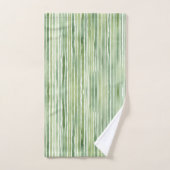 Groene Strepen Bad Handdoek (Handdoek)