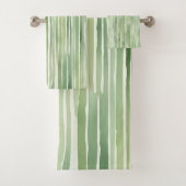 Groene Strepen Bad Handdoek (Insitu)