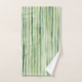Groene Strepen Bad Handdoek (Handdoek)