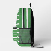 Groene Strepen Bedrukte Rugzak (Rechts)