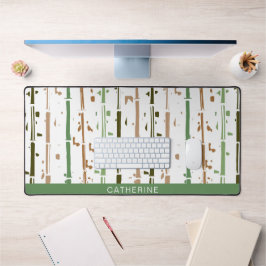 Groene Strepen Boho Custom Bureaumat