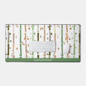 Groene Strepen Boho Custom Bureaumat (Keyboard & Muis)