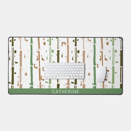 Groene Strepen Boho Custom Bureaumat (Keyboard & Muis)