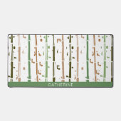 Groene Strepen Boho Custom Bureaumat (Voorkant)