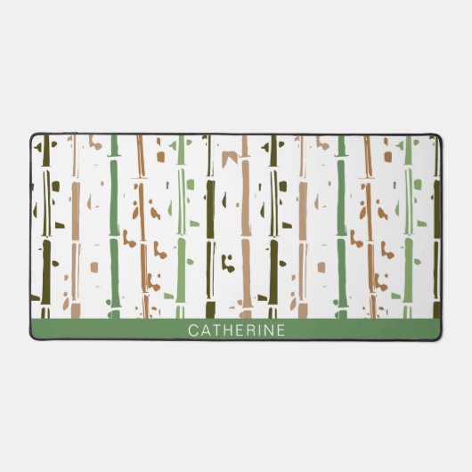 Groene Strepen Boho Custom Bureaumat (Voorkant)