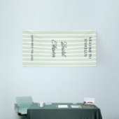 Groene Strepen Bruiloft Bruidsuitnodiging Verlovi Spandoek (Beurs)