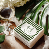 Groene Strepen Bruiloft Servet