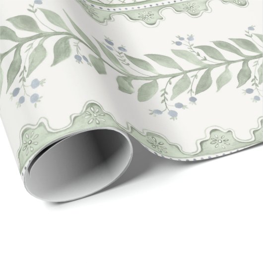 groene strepen cadeaupapier (Rol Hoek)