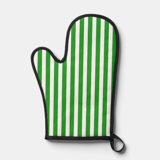 Groene Strepen Chef Bakker Grillen Ovenwant (Voorkant)