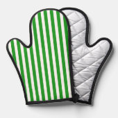 Groene Strepen Chef Bakker Grillen Ovenwant (Voorkant / Achterkant)