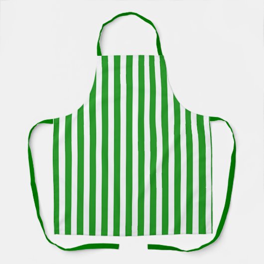 Groene Strepen Chef Bakker Grilleren Schort (Voorkant)