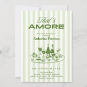 Groene Strepen Dat is Amore Bruidsfeestje Kaart (Voorkant)
