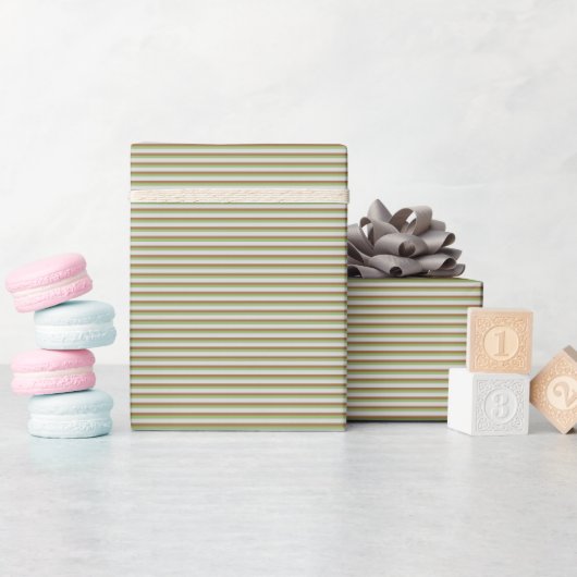 Groene strepen Elegant Modern & Leuk verjaardagsca Cadeaupapier (Baby Shower)