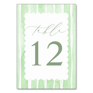 Groene Strepen Elegante Baby Shower Kaart