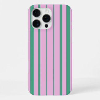 Groene Strepen en Zachte Roze iPhone 16 Pro Max Ho Hoesje