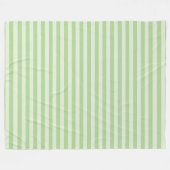 Groene Strepen Fleece Deken (Voorkant (Horizontaal))