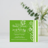 groene strepen; gestreept; Aloha Uitnodiging Briefkaart (Staand voorkant)