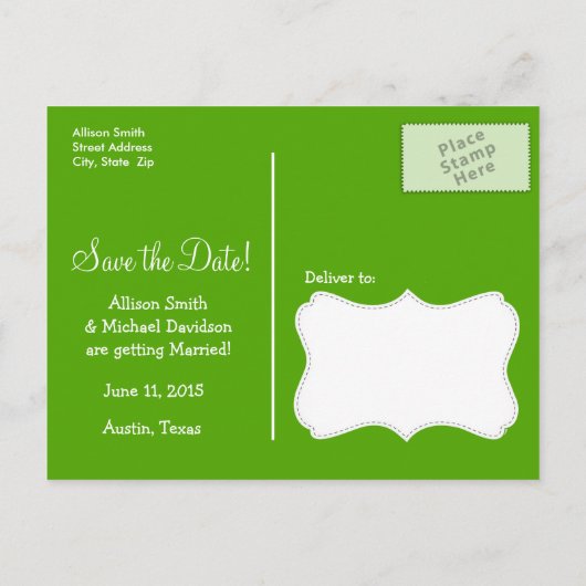 groene strepen; gestreept; Daisy Aankondigingskaart (Achterkant)