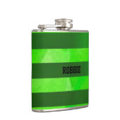 Groene strepen getextureerd patroon heupfles (Rechts)