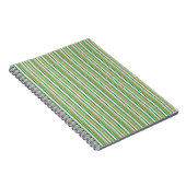 Groene Strepen Glitter Notitieboek (Rechterzijde)