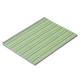 Groene Strepen Glitter Notitieboek