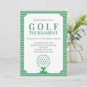 Groene Strepen Golftoernooi Kaart (Staand voorkant)