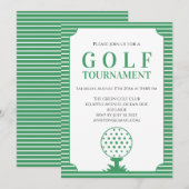 Groene Strepen Golftoernooi Kaart (Voorkant / Achterkant)